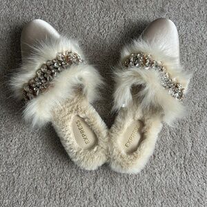 NEW Cream Colored Express Mules Size Small